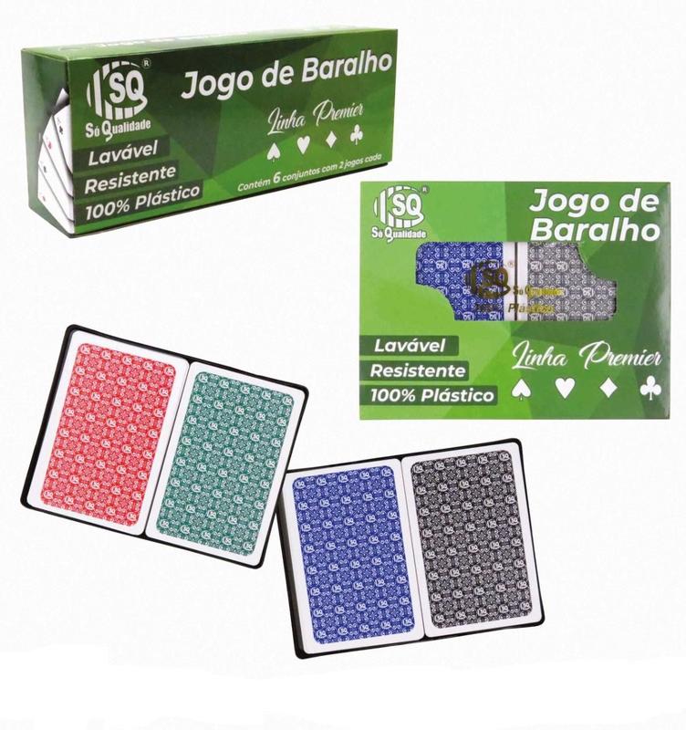 Jg de baralho linha premier c/ 2 maços em cada caixa - Baralho